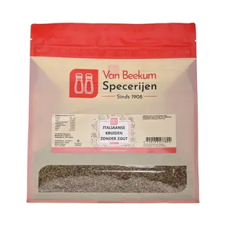 Van Beekum Specerijen - Italiaanse Kruiden Zonder Zout - 300 Gram (hersluitbare Stazak)