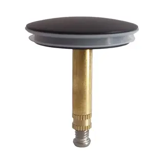 waterval Rvs Afvoerplug Badkamer - Badkuipstop Met Afdichting – Verstelbare Gootsteenstop Universele Afvoerplug - 43 Mm Zwart