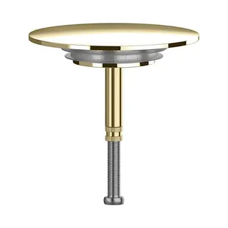 waterval Rvs Badkuip Afvoerplug Badkamer - Badkuipstop Met Dubbele Afdichting – Verstelbare Badplug Universele Afvoerplug Voor Uw Badkuip - 72 Mm Goud