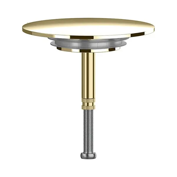 waterval Rvs Badkuip Afvoerplug Badkamer - Badkuipstop Met Dubbele Afdichting – Verstelbare Badplug Universele Afvoerplug Voor Uw Badkuip - 72 Mm Goud thumbnail