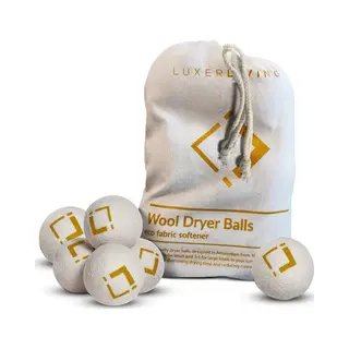 LuxerLiving 6x Drogerballen Xl Van Wol - Wasverzachter - Voor Wasmachine En Wasdrogers - Dryer Balls - Wasbol 100% Wol