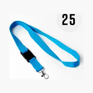 Blauw Keycord, 25 Stuks