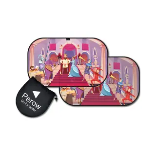 Perow Zonnescherm Auto - Kids Prinsessen Uv Protectie - Set Van 2