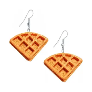 Fako Bijoux® - Oorbellen - Bakkerij - Wafels -24x38mm