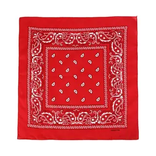 Fako Fashion - Bandana - Hoofddoek - Mondbescherming - Zakdoek - Boerenzakdoek - Sjaal - Paisley - Rood