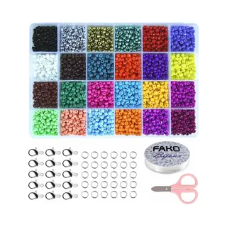 Fako Bijoux - Diy Kralen Set - Glas Zaad Kralen - Glaszaad - Glaskralen - Sieraden Maken - Hobby - Kralenset - Kralendoos - 4mm - 4800 Stuks