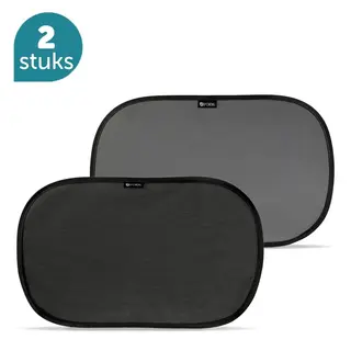 ForDig Zonnescherm Auto (2 Stuks) - Extra Donker - Zonwering Uv Protectie Voor Auto Zijruit – Zonwering Auto – Zonder Zuignappen – 80 Gsm – 51