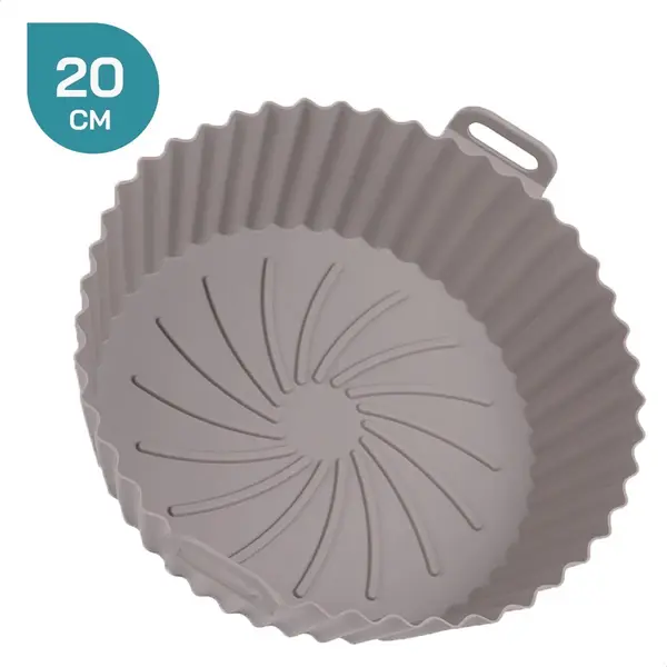 ForDig Airfryer Siliconen Bakje Rond – Bakpapier - Accessoires Voor Airfryer Xl & Xxl - 20x20cm thumbnail