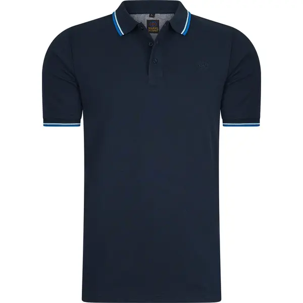 Mario Russo Polo Shirt Edward - Polo Shirt Heren - Poloshirts Heren - Katoen - Navy thumbnail