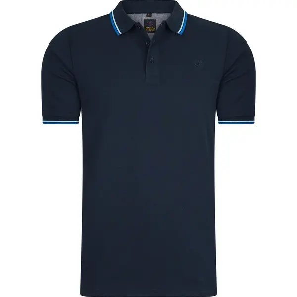 Mario Russo Polo Shirt Edward - Polo Shirt Heren - Poloshirts Heren - Katoen - Navy thumbnail
