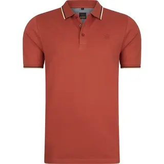Mario Russo Polo Shirt Edward - Polo Shirt Heren - Poloshirts Heren - Katoen - Burnt Oranje