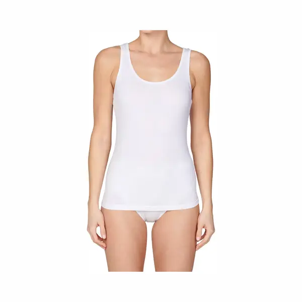 Apollo Onderhemden Singlet Dames Bamboe Wit 2 Stuks Maat M thumbnail