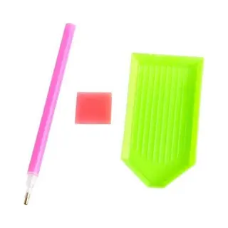Diamond Painting Set | Plastic Bakje + Lijm + Pen | 3-delig