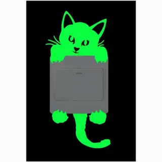 Schakelaar Sticker | Kat | Poes | Kinderkamer | Decoratie Lichtknop | Muur Sticker | Nachtlampje