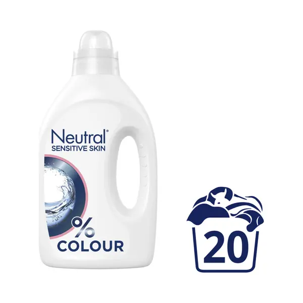 2e Halve Prijs, Neutral Vloeibaar Wasmiddel Kleur 20 Wasbeurten 1 Liter thumbnail