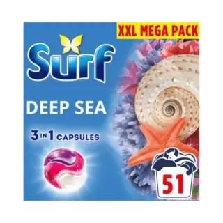 Discount Dragon Surf 3 In 1 Laundry Washing Capsules Deep Sea 51 Washes