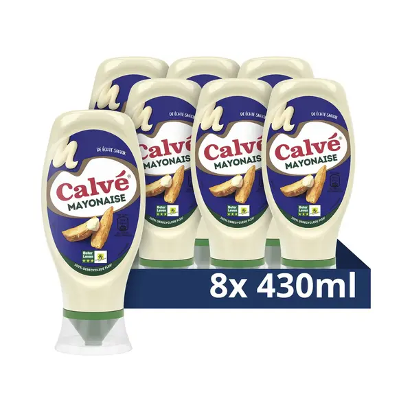 Calvé 8x Calve Mayonnaise Mayo Aus Der Flasche 430ml I Mayonaise Squeeze thumbnail