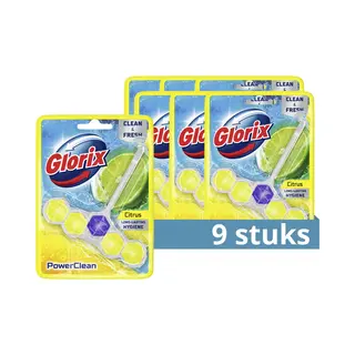 9x Glorix Toiletblok Power Clean Citroen