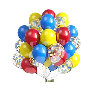 Luna Balunas 50 Stuks Gekleurde Latex Ballonnen Rood Blauw Geel Paw Pall Super Hero