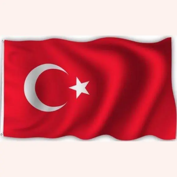 New Age Devi - Turkse Vlag - 90x150cm - Sterke Kwaliteit - Originele Kleuren - Incl Bevestigingsringen - Turkije Flag thumbnail