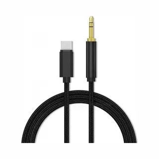 New Age Devi - 1M Usb-C Naar 35mm Jack Aux Audio Adapter Kabel - ZwartBlack - Male Naar Male