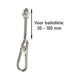 B-Play Schommelhaak Met Karabijnhaak M10 120mm (1 Stuk)