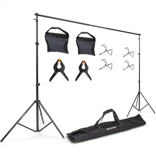 Auronic Fotografie Achtergrondsysteem - Complete Set - Zonder Doek - Verstelbaar - 300 X 260cm
