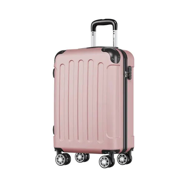 Trvlmore Handgepäck Koffer Mit Rädern - Numerisches Schloss - 54x36x20cm - 38L - Rose Gold thumbnail