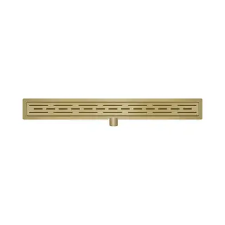 Wiesbaden Drain Douchegoot Incl. Flens - 80cm - Geborsteld Messing - Goud Look
