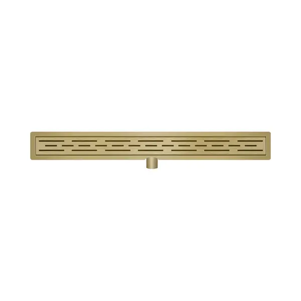 Wiesbaden Drain Douchegoot Incl. Flens - 80cm - Geborsteld Messing - Goud Look thumbnail