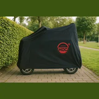Cover Up Hoc Cuhoc - Waterdichte Scootmobiel Hoes Zwart - 140x66x117 - Red Label Met Trekkoord - Makkelijke Scootmobielhoes Universeel