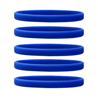 Dinilu - 60 X Smalle Siliconen Armbandjes Blauw - Voor Kinderen