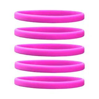 Dinilu - 60 X Smalle Siliconen Armbandjes Roze - Voor Kinderen