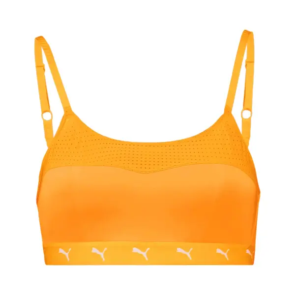 Puma Sport Bh Dames - Padded Sport Top - Medium Support - Sunrise Orange - Maat L thumbnail