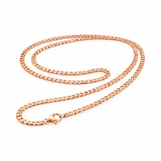 Lgt Jwls Lgt Jewels Cubaanse Koord Ketting Rose Gourmet Schakel 3mm-70cm