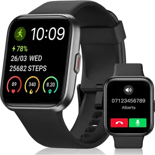 Maoo Maximize Smartwatch - Volle Klingelfunktion - Herzfrequenzmesser - Schrittzähler - Multisport - Geeignet Für Android Und Ios -