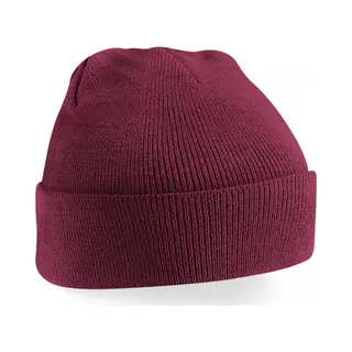 Wintermuts Burgundy| Klassieke Gebreide Muts In 30 Verschillende Kleuren| Tweelaags Gebreid