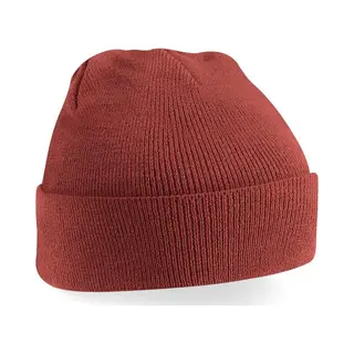 Wintermuts Orange Rust| Klassieke Gebreide Muts In 30 Verschillende Kleuren| Tweelaags Gebreid