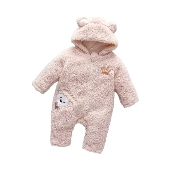Budino® Baby Onesie - Baby Romper - Baby Pyjama - Baby Pakje - Baby Verkleedkleding - Carnavalskleding - Dier - Dear Beer - Beige - Maat 86 thumbnail