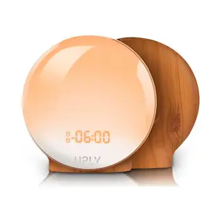 Uply Wake Up Light - Met Usb Oplaadpunt - Licht Wekker - Wekker Radio - 2 Wektijden - Digitale Wekker - 7 Kleuren