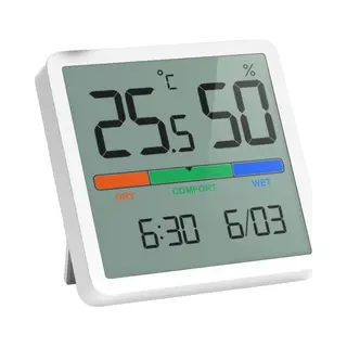 Yuconn Hygrometer - Luchtvochtigheidsmeter - Thermometer Binnen - Digitaal Weerstation - Binnen