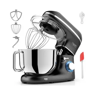 Fentic Keukenmachine - 2000W - 6, 2L Rvs Mengkom - 6 Snelheden - Zwart