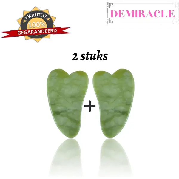 Demiracle Gua Sha Schraper – 2 Stuks – Gezichtsmassage – Massagetools – Massage - Ontspanning – Kwaliteit thumbnail