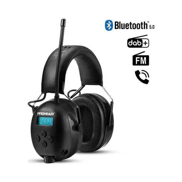 Oorkappen Prohear Met Dab+ Fm Radio - Oorbeschermers Met Bluetooth - Aux - Bellen- Oplaadbaar - Gehoorbescherming - Ergonomisch - Orthopedisch - thumbnail