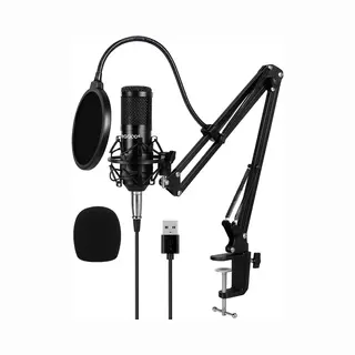 Urgoods Condensator Microfoon Met Arm - Microfoon Voor Pc - Usb - Met Standaard - Gaming