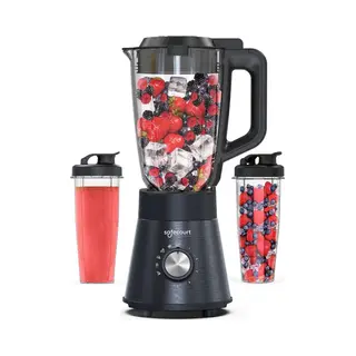 Safecourt Kitchen - Hochleistungsmixer - 5 Automatische Programme - Smoothie-Maker - 1300 Watt - Schwarz
