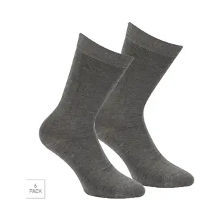 Boru Bamboo Bamboe Sokken 6-Pack - Medium-Grijs - Maat 39-42 - Dunne Bamboe Sokken Voor Frisse Droge Voeten - Dames / Heren