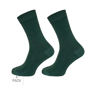 Boru Bamboo Bamboe Sokken 6-Pack - Groen - Maat 39-42 - Dunne Bamboe Sokken Voor Frisse Droge Voeten - Dames / Heren