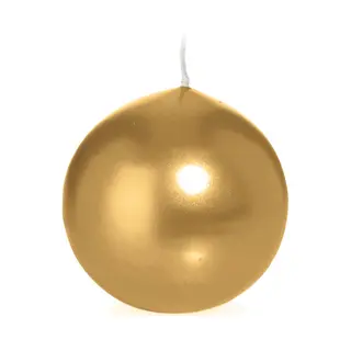 Trend Candles Bolkaars Glad - Goud - 8 Cm - 25 Branduren - Ronde Kaarsen