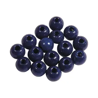 Rayher hobby materialen Donkerblauwe Hobby Kralen Van Hout 6mm - 230 Stuks - Diy Sieraden Maken - Kralen Rijgen Hobby Materiaal